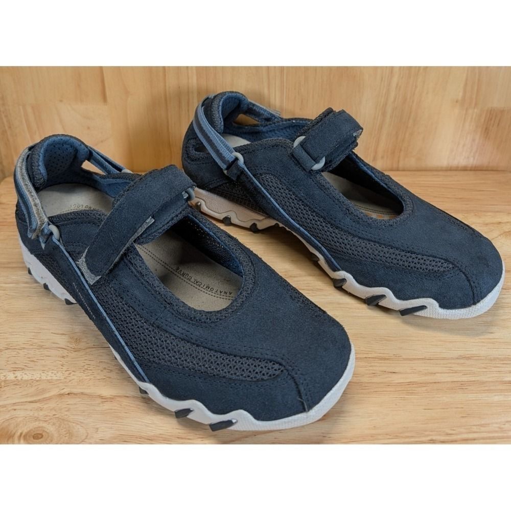 Allrounder Mary Jane Shoes Womens US 7 EU 37 Navy Comfort Strap - Picture 3 of 10
